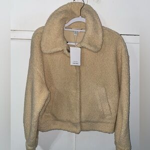 NWT PARIS ATELIER & other stories Cropped teddy Sherpa bomber Awesome jacket